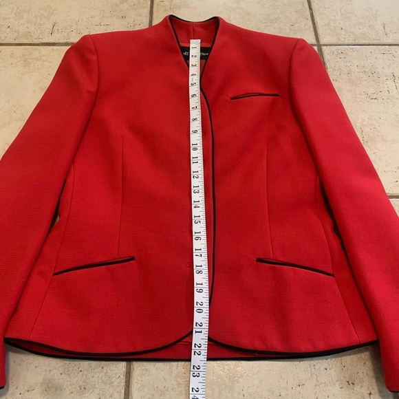 Vintage Rare Small Holt Renfrew Red Blazer Jacket Union Made - Picture 9 of 9